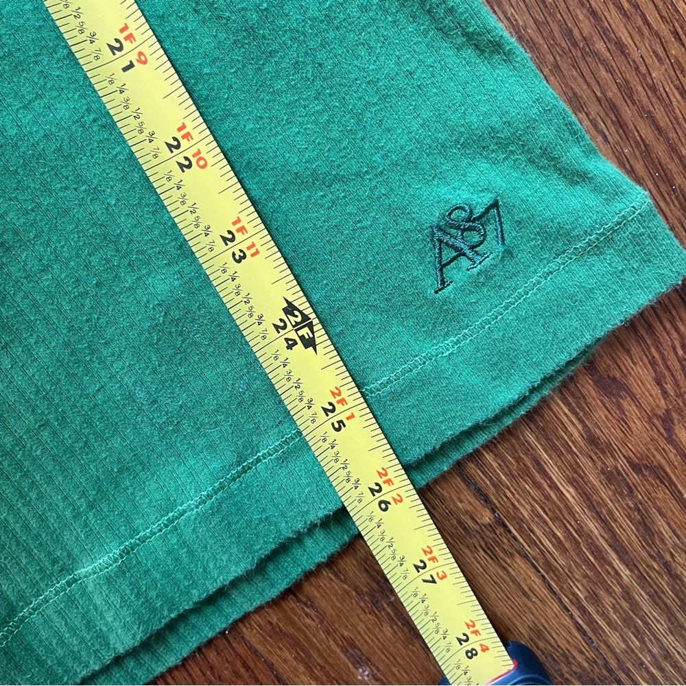 Aeropostale L stretch ribbed Henley shirt y2k green Spring preppy - Picture 7 of 7